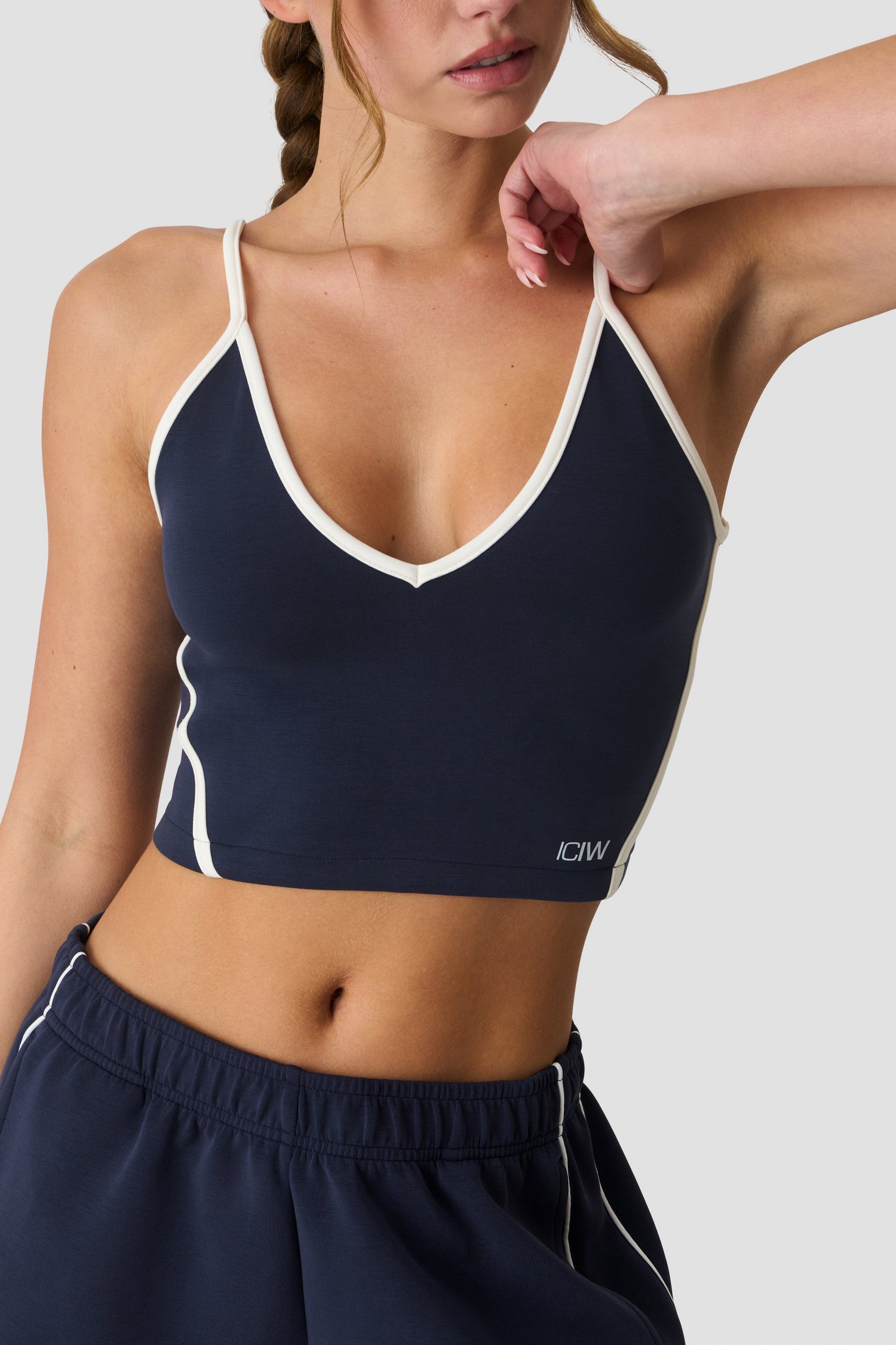 ICIW - Contrast V-neck Top